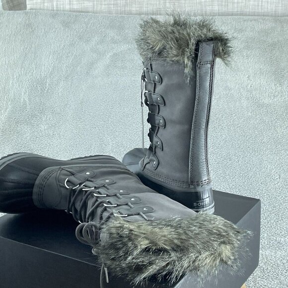 SOREL Women's Joan of Arctic Waterproof Boot - Quarry, Black - 8.5 NWB S086 - Picture 3 of 7
